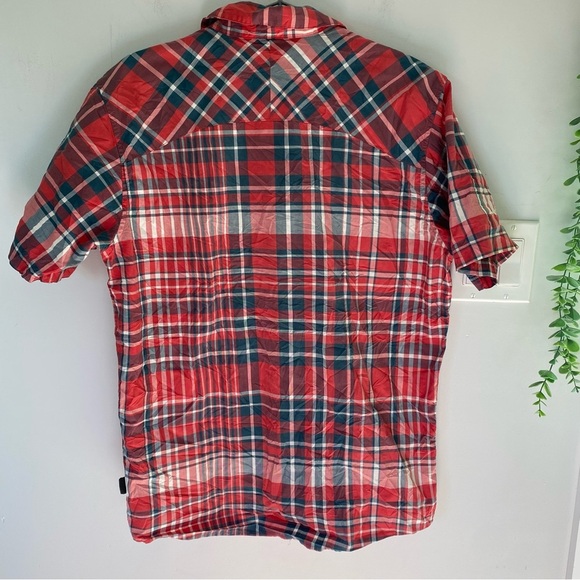Patagonia Organic Cotton Plaid Button-Down Shirt Red Size Medium Men’s - Picture 5 of 5